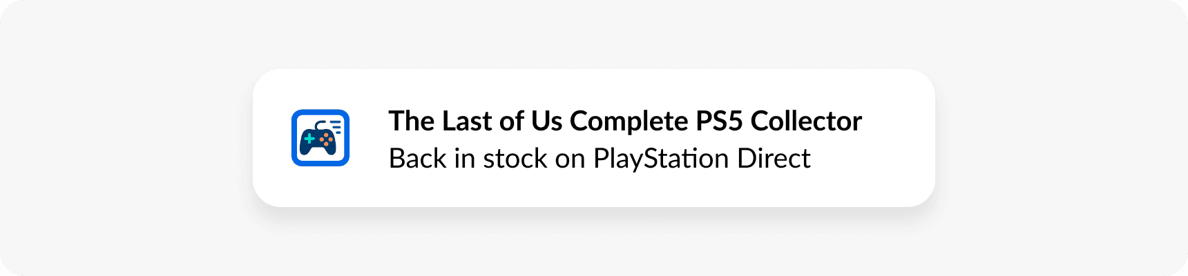 Push notification back instock alert